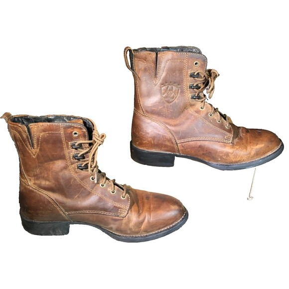 Ariat Heritage Lacer Western Roper Boots  Leather mens Size 6B 33525 - Picture 4 of 14